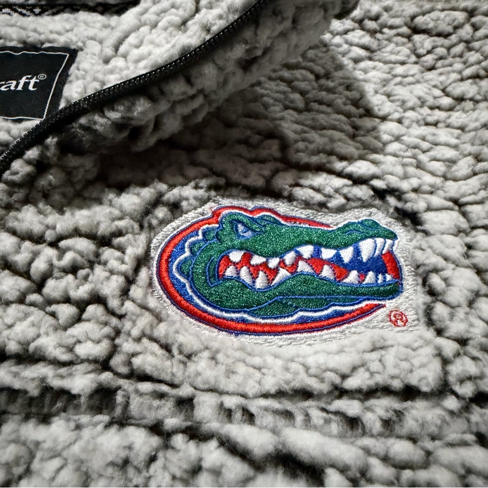 Boxercraft FLORIDA GATORS Sherpa fleece quarter zip size L‎ great logo NCAA